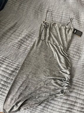 Reformation Silver Knit Flare Dress
